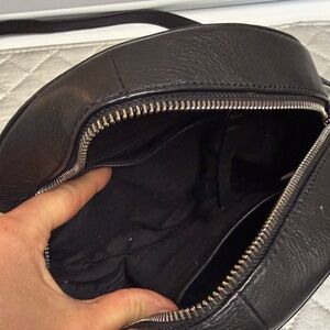 RACHEL Rachel Roy Black Leather Belt Bag